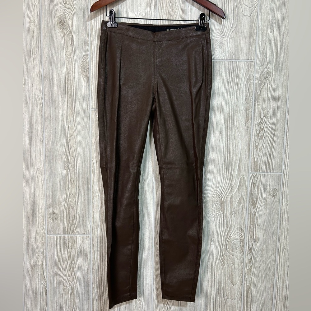 Blank NYC Brown Faux Leather Pull On Skinny Legging Pant Size 27